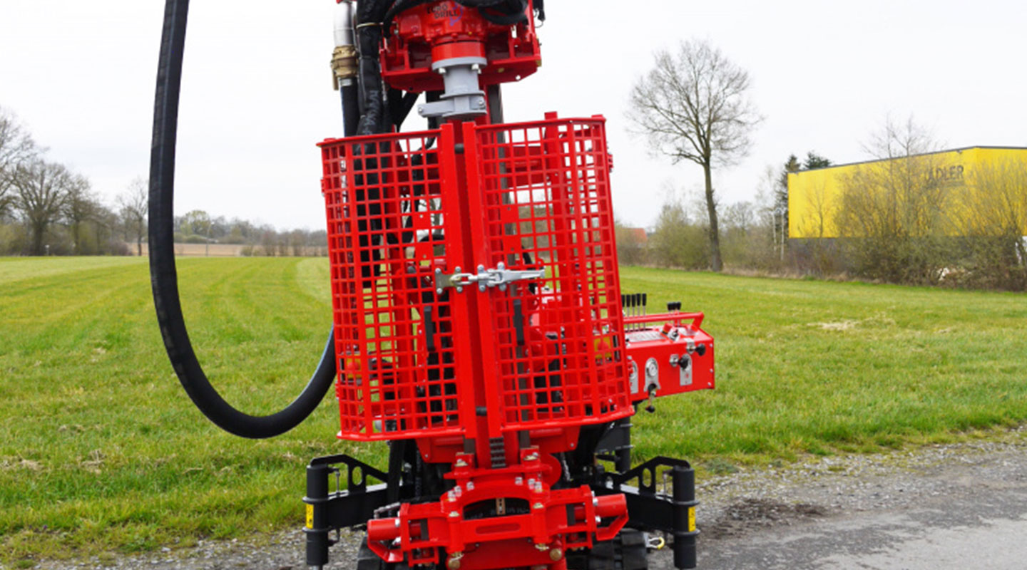 Drilling rig B-75pro from ADLER Arbeitsmaschinen.